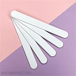 Пилка малая тонкая деревянная 100/180 прямая (13см*1,5см), белая блок 50шт (1шт-4,8р) 60613001