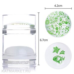 Штамп для стемпинга двойной с кристаллами 60503131