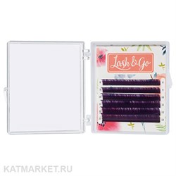 Lash&Go Цветные ресницы микс 0,07/C/7-12 mm Фиолетовый (6 линий) 81209001