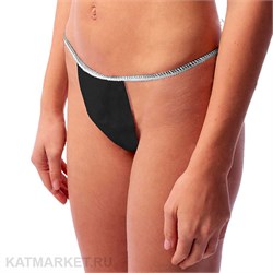 Одноразовые трусики Tanga женские для процедур 25шт черные 60414022