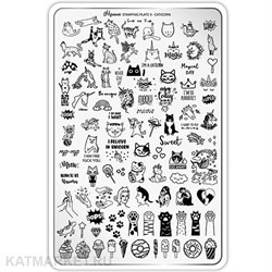 {{photo.Alt || photo.Description || 'Малина Пластина для стемпинга 9 "Caticorn" (без демо-листа)'}}