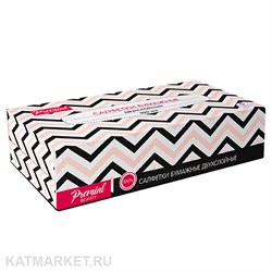 Premial Салфетки 100шт бумажные 2-х слойные в коробке с отверстием 60420201