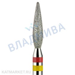 Владмива Фреза алмазная, пламя 2,3 мм, красно-желтая 806.104.244.514.023КG 70601822