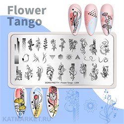 BornPretty Пластина для стемпинга Flower Tango L009 60501069