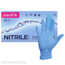 MediOk голубые L 100шт Перчатки нитриловые Ocean 60417664