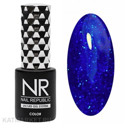 NR 10мл Гель-лак 462 Мерцающий синий 11708462