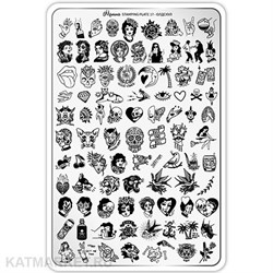 {{photo.Alt || photo.Description || 'Малина Пластина для стемпинга 17 "Олдскул" (+ демолист)'}}