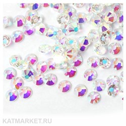 Стразы стекло, Прозрачная голография ss3(1.3мм) 200шт 61305071
