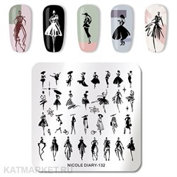 Nicole Diary Пластина для стемпинга 6x6см 132 60502732