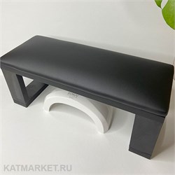 Подставка под руку Лофт, черная с черной подушкой 60808405