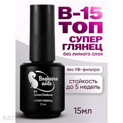{{photo.Alt || photo.Description || 'Bagheera Nails 15мл Топ Супер Глянец без липкого слоя B-15'}}