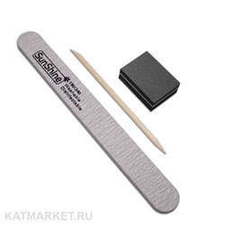 Набор Пилка Sunshine 180/240, Апельсиновая палочка, Мини-баф черный 60618301