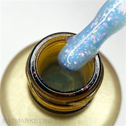 {{photo.Alt || photo.Description || 'BSG 20мл Цветная жесткая база Colloration Hard 97 Нежнейший голубой Хрусталь с розово-золотыми искрами'}}