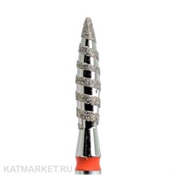 КМИЗ Алмазная фреза 118176 пламя Торнадо 2,3мм красное 856.104.243.100.023 70113123
