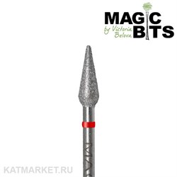 Magic Bits Фреза алмазная капля педикюрная 4,2мм, мягкий, КАПк 71102142