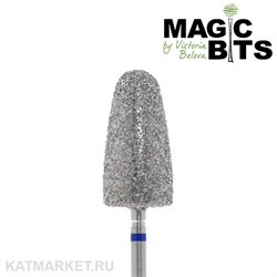 Magic Bits Фреза алмазная Гранатовый конус для педикюра - 2 этап Срединная шлифовка 10мм, средний, ПГШлС 71112310