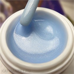PatrisaNail 15г Конструирующий цветной гель Pudding Gel с микроблеском Blue 10978006