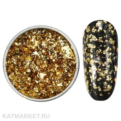 Пигмент Юки хлопья в баночке 01 золото 60901001