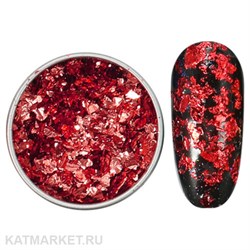 Пигмент Юки хлопья в баночке 04 красные 60901004