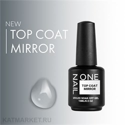 OneNail Top coat Mirror без липкого слоя, без УФ фильтра 15мл 13302031