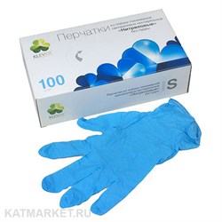Клевер голубые S 100шт Перчатки нитриловые 60417432
