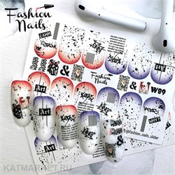 Fashion Nails Слайдер на прозрачной пленке White 89 61291089