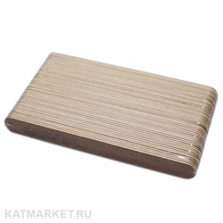 Пилка SunShine тонкая деревянная 100/180 коричневая, блок 50шт (1шт-14,4р) 60615013
