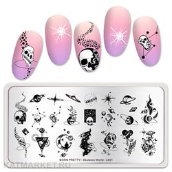 BornPretty Пластина для стемпинга Skeleton World L001 60501051