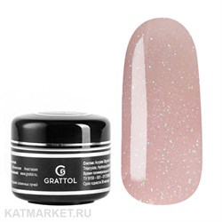 Grattol 15мл Гель для моделирования с шиммером Farfor 08 10630008