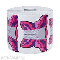 Формы для наращивания Бабочки 300шт, розовые с белой разметкой 60810012