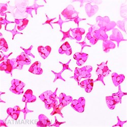 PatrisaNail Камифубуки PN К102 Сердце и Звезды микс розовый, голография 12914092