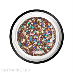 Nail Club 5мл Гель-краска с пайетками GB-01 Gold Quartz 12205201