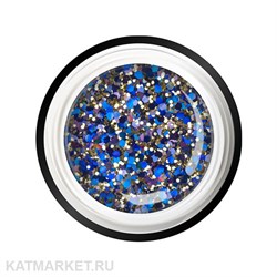 Nail Club 5мл Гель-краска с пайетками GB-23 Azotic Topaz 12205208