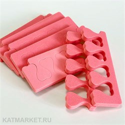 Разделители для пальчиков, красные, 100шт (50 пар) 60813206