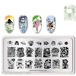 BornPretty Пластина для стемпинга Animal L002 60501302