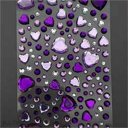 {{photo.Alt || photo.Description || 'ZooNail Наклейки для ногтей, лица и тела микс с сердечками фиолетовые (1835)'}}