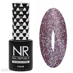 NR 10мл Гель-лак 416 Мерцающий розовый 11708416