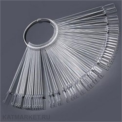 Палитра Веер Квадрат на 50 ноготков, прозрачная 60806002