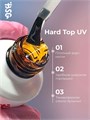 BSG 20мл Hard Top без липкого слоя, с усиленным УФ - фильтром, жесткий топ синего оттенка для белых цветов 12701224