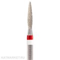 Тайфун Пламя удлиненное 2,1мм красное Алмазная фреза с жемчугом 856.104.261.100.021 71202121
