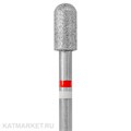 Тайфун Цилиндр скругленный 4мм красный длина 8мм Алмазная фреза с жемчугом 856.104.137.080.040 71206140