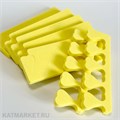 Разделители для пальчиков, желтые 100шт (50 пар) 60429022