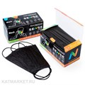 Sense Маски 50шт защитные в коробке черные 60402504