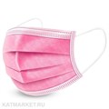 Beajoy Маски 100шт защитные четырехслойные розовые 60402601