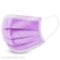 Beajoy Маски 100шт защитные четырехслойные фиолетовые 60402603