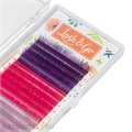 Lash&Go Цветные ресницы микс 0,07/C/9-13 mm Raspberry (15 линий) 81214001