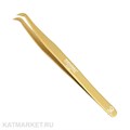 Metaleks Пинцет золотой с покрытием из титана 40006002