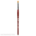 Roubloff GC23R Кисть плоская для геля из синтетического волокна #6 61104096