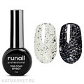 Runail 9908 Глянцевый топ Top Сoat Effect Silver Potal флакон 9мл 13503008